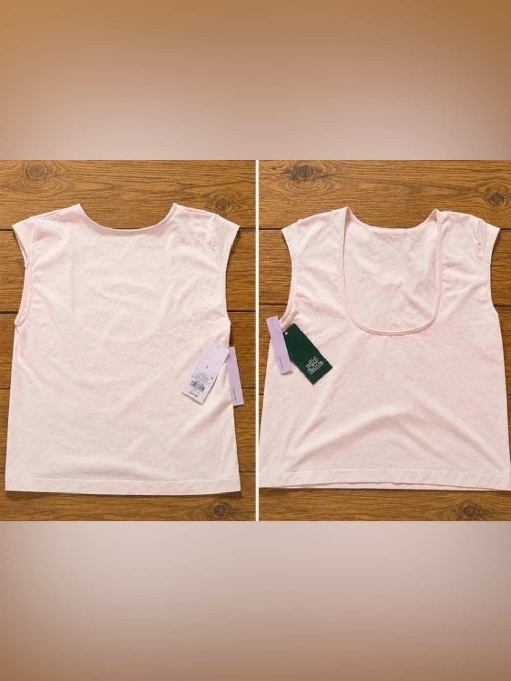 Women's Light Pink Scoop Neck Tank Top